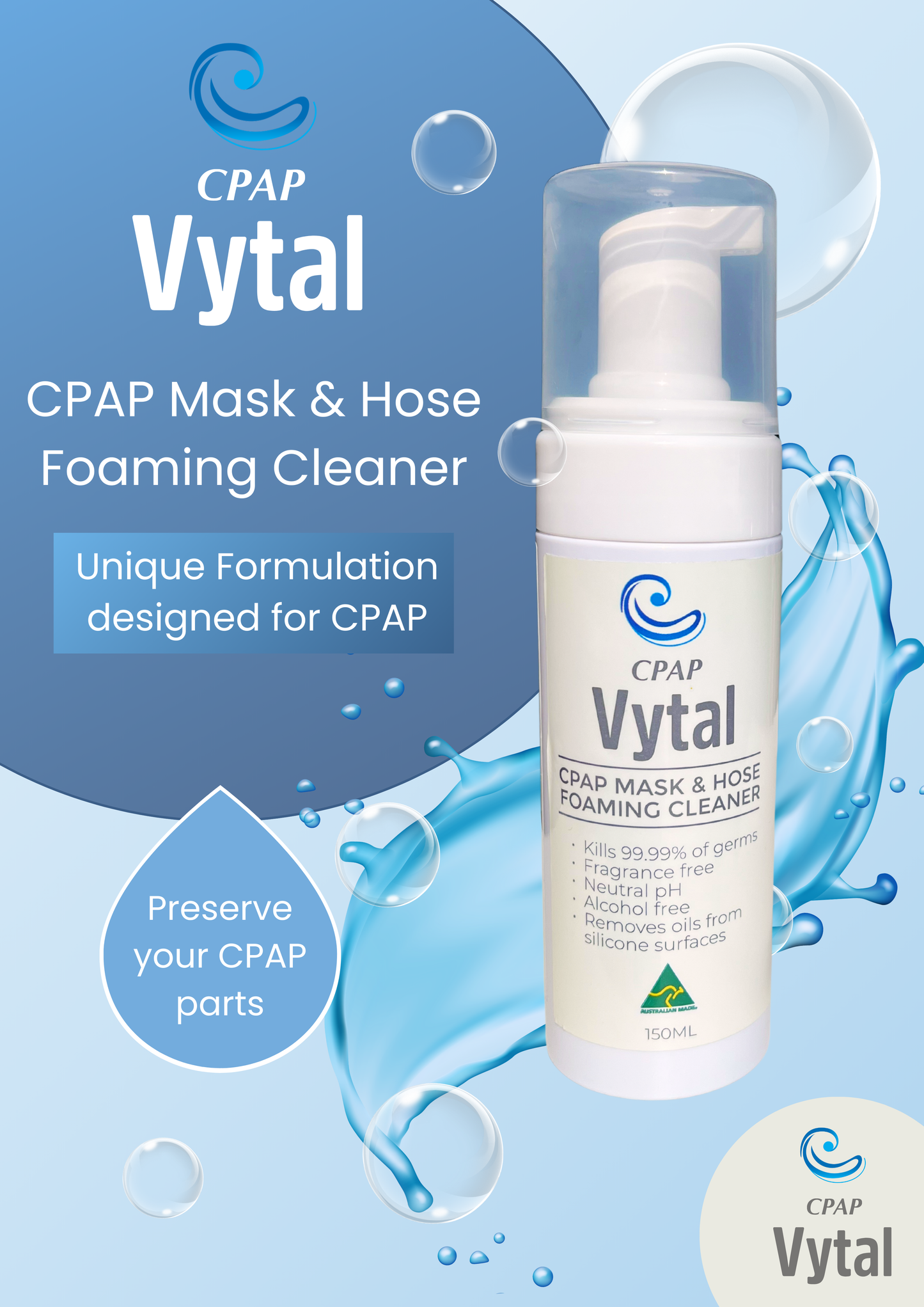 CPAP Vytal Mask & Hose Foaming Cleaner