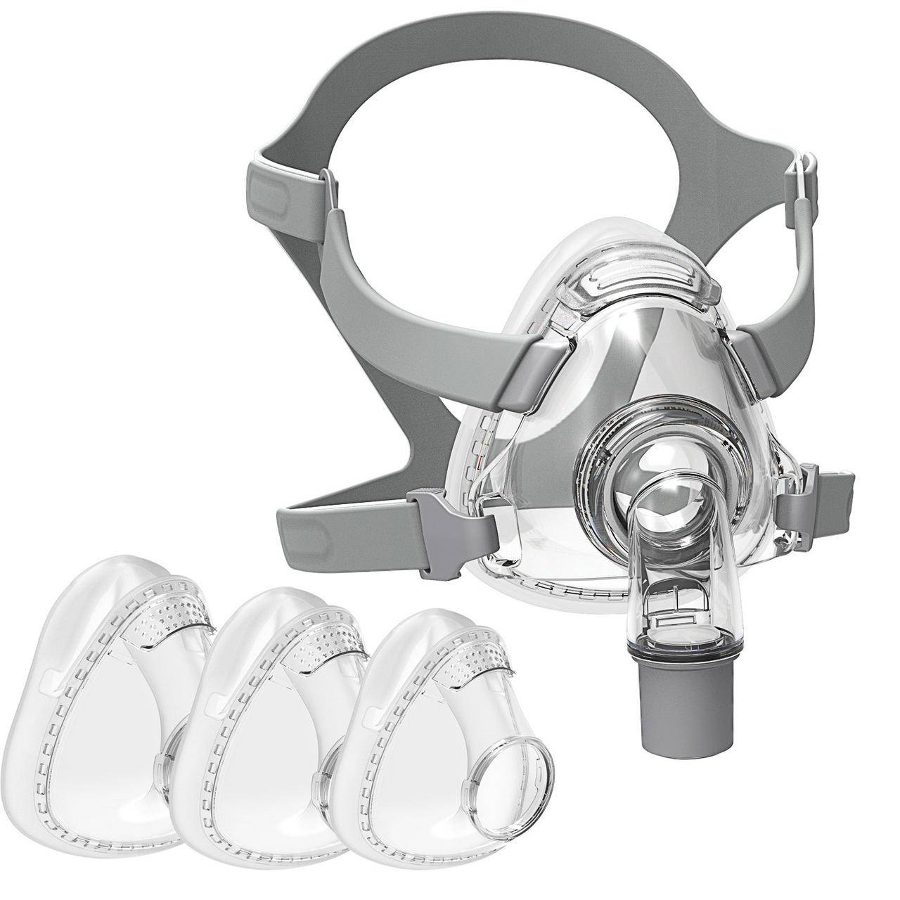 BMC F5AS (Silencer) Full Face CPAP Mask with Headgear Starter Kit (inc S|M|L Cushions)